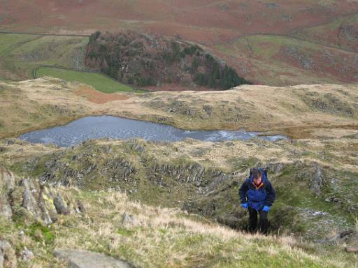 14_14-3.jpg - Dave climbing to summit of Stickle Pike